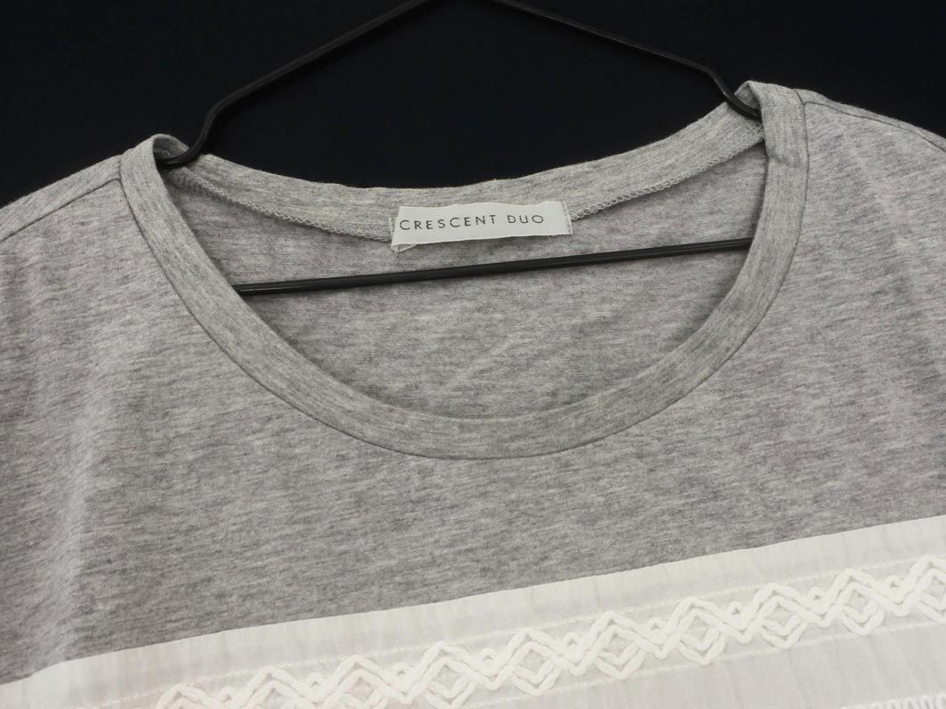 CRESCENT DUO クレッシェントデュオ 切替 Tシャツ sizeM/グレー
