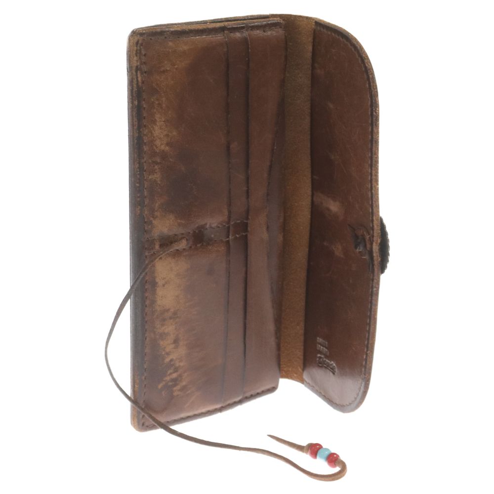 ゴローズ goro's 長財布 コンチョ カスタム ウォレット ゴローズ goro's [美品]カスタム三つ折り長財布(赤茶) – DELTAone