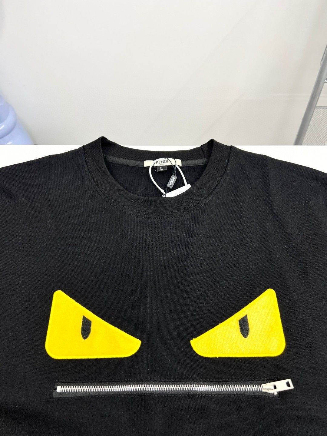 FENDI●刺繍付き クルーネック ショートスリーブ Tシャツ yukishop｜激安ブランドコピー バッグ/時計/服/靴/ジュエリー