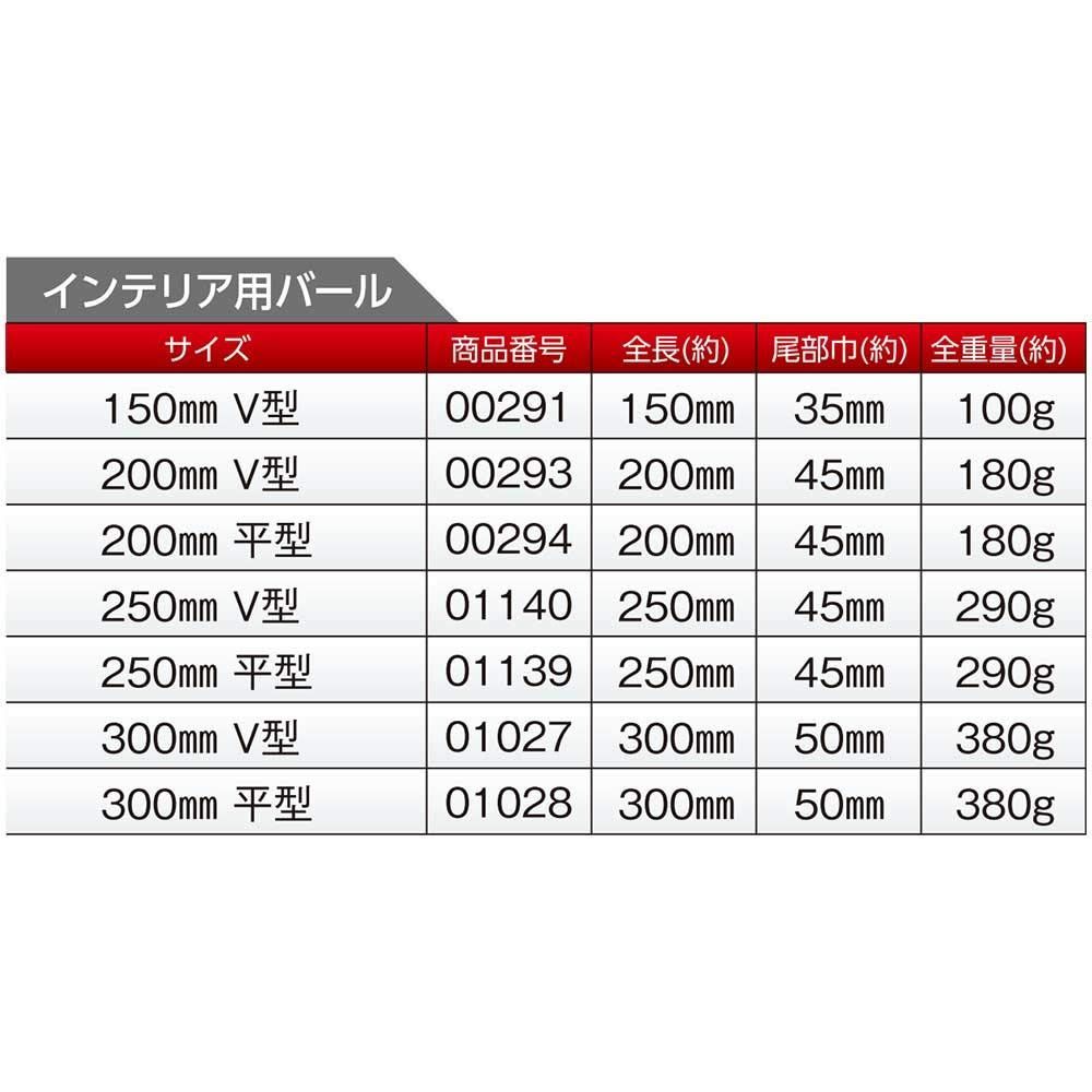 土牛産業 DOGYU 01140 インテリア用バール ２５０ｍｍ Ｖ型