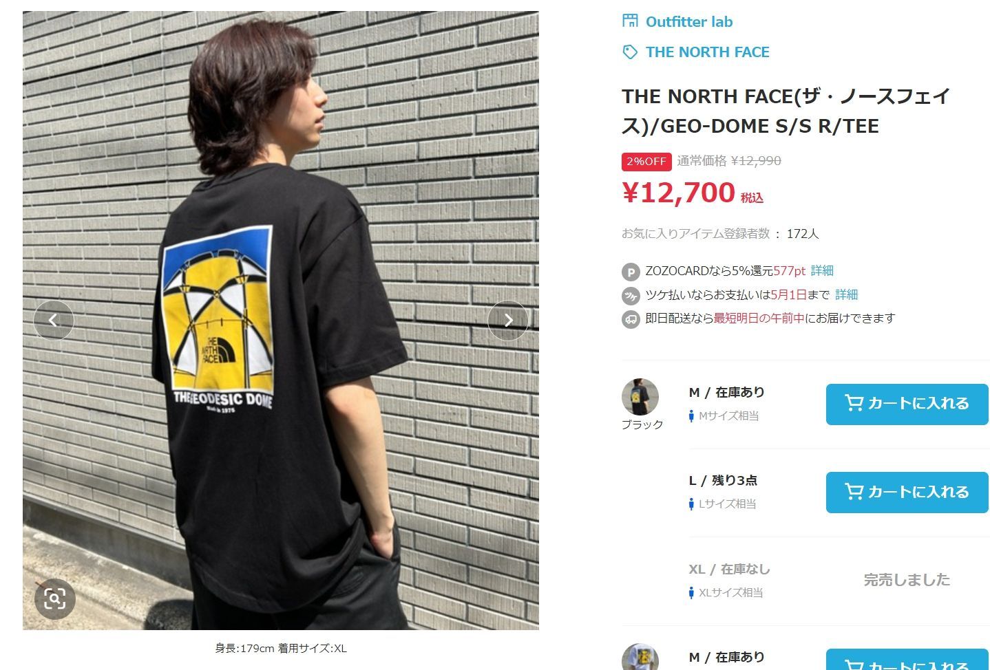 海外限定❗ノースフェイス Tシャツ バックプリント 半袖 ラウンドT K459B