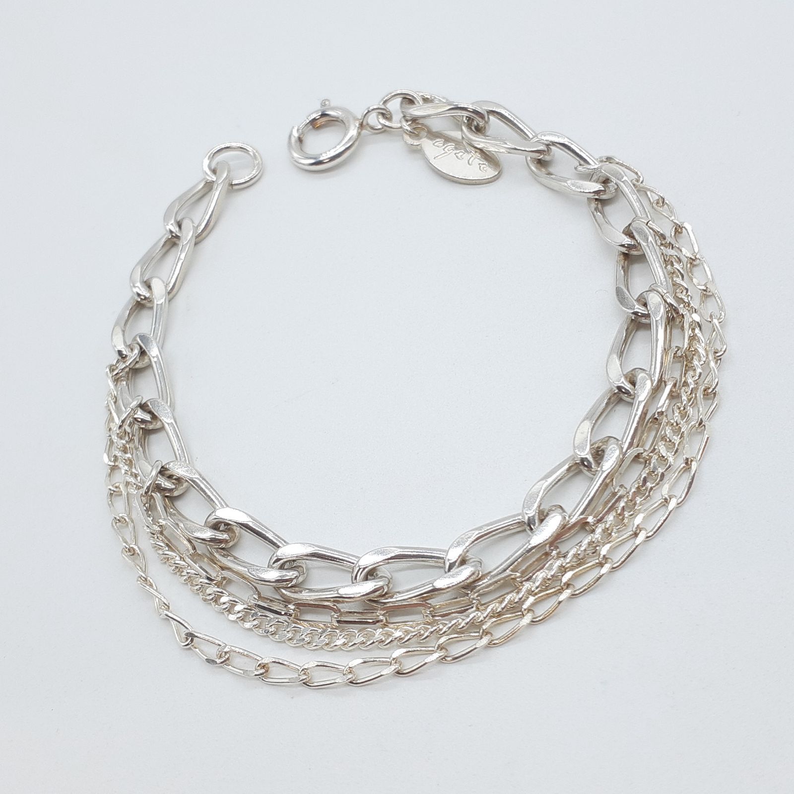 agete アガット シルバー 銀製 ブレスレット マルチデザイン agete