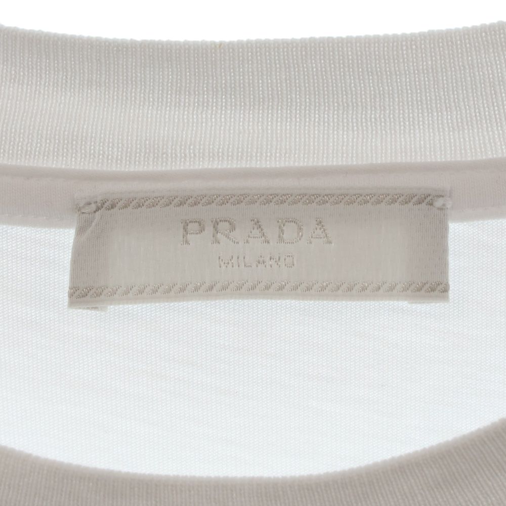 PRADA (プラダ) Logo Embroidery T-Shirt ロゴ刺繍半袖Tシャツ