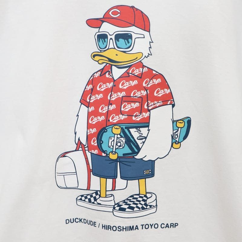 新品 メンズ 広島 東洋 カープ コラボ 半袖 Tシャツ Carp ダック