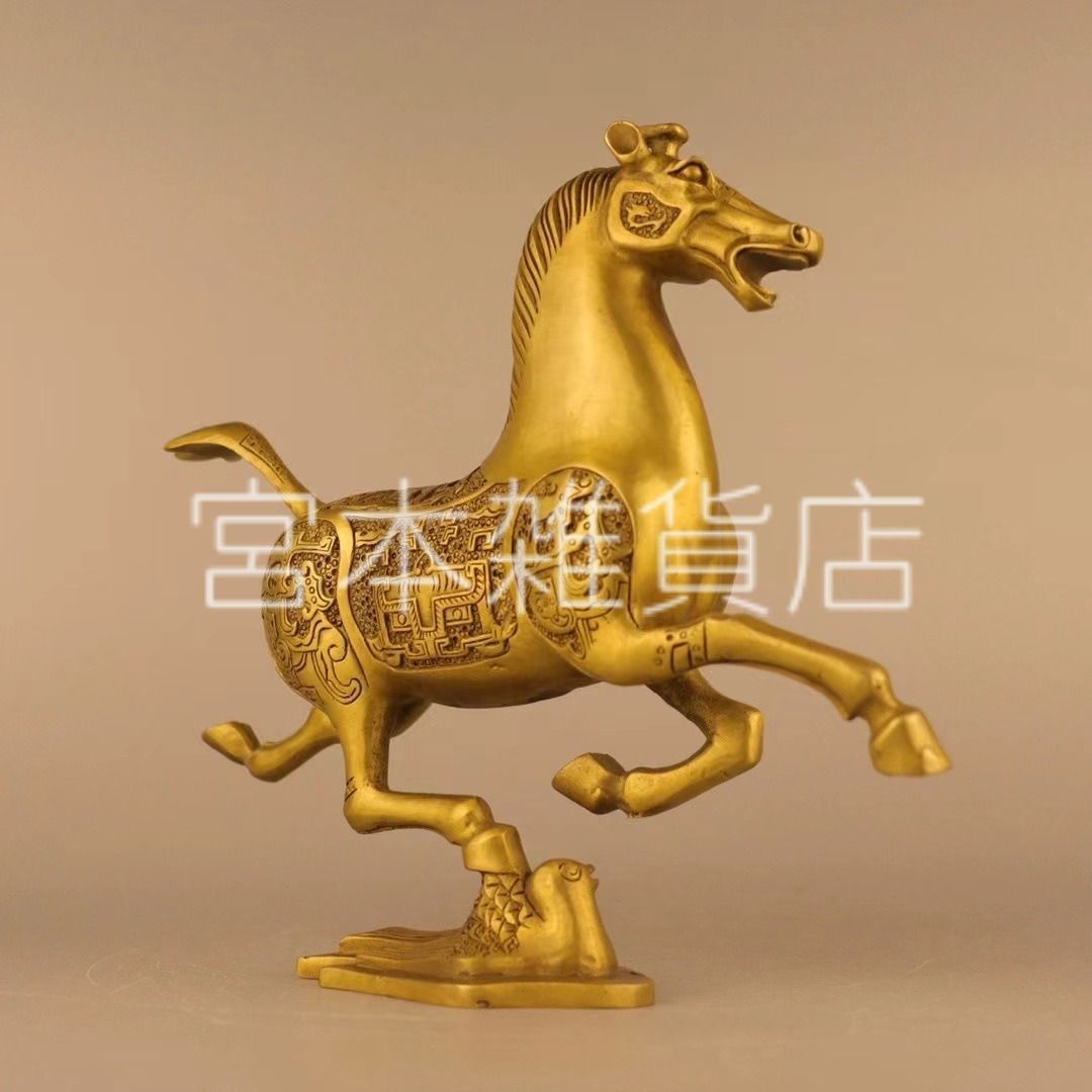 銅器 十二支馬 馬到成功 招財馬 家内 玄関 風水 装飾品 工芸品 置物