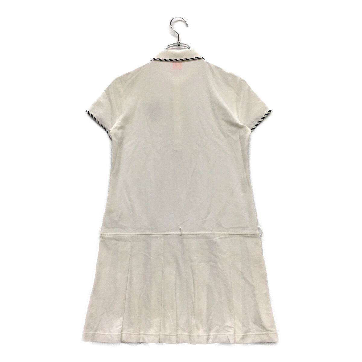 archivio - coco 中古 アルチビオ archivio レディース ワンピース 38(M) 白 ホワイト 半袖 プリーツ ロゴワッペン 中古 レディース アルチビオ archivio ワンピース 38(M) 白