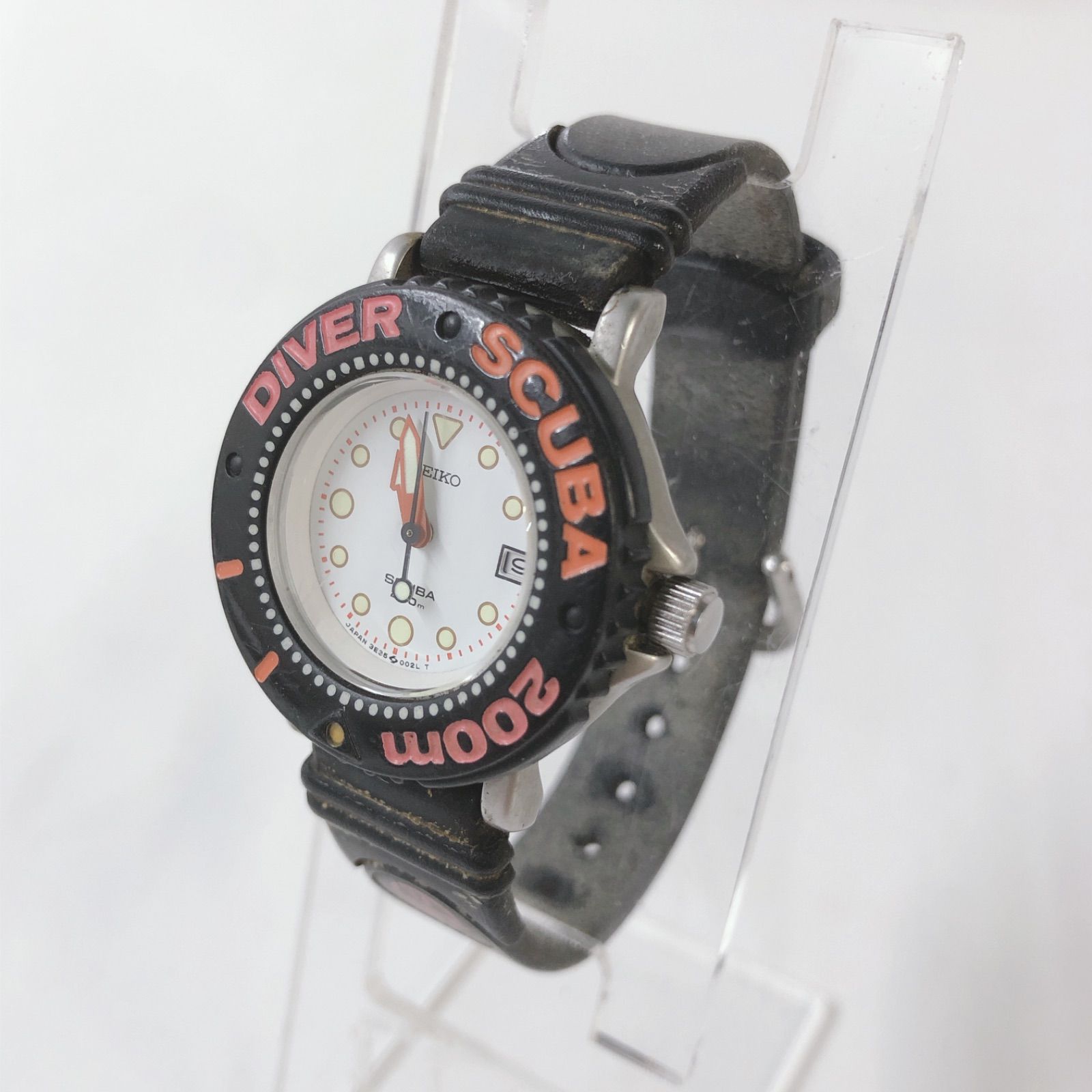 セイコー SEIKO SCUBA DIVER 200m デイト クォーツ腕時計 3E35-002C  