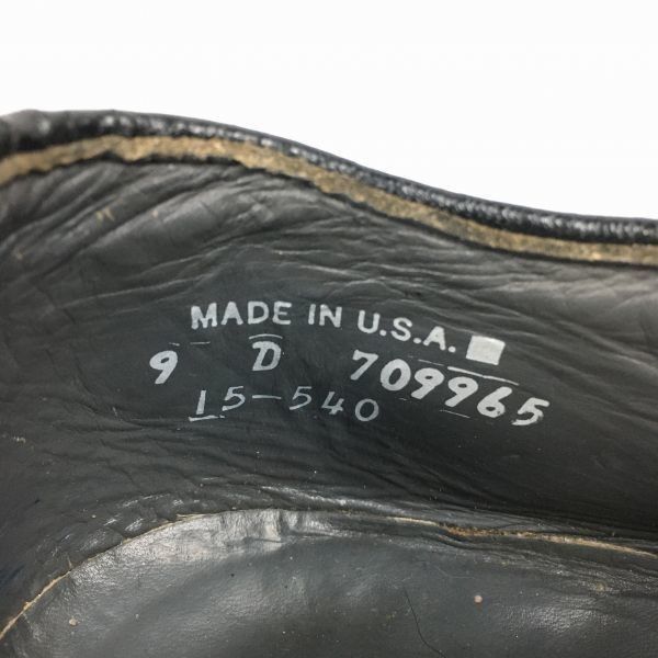 70s-80s?/USA製/Vintage☆ロングウイングチップ アメリカンブローグ 黒