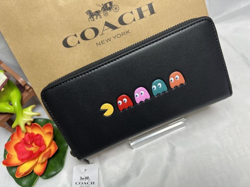 COACH 財布 コーチ 長財布 パックマン ップアラウンドレザー 財布 メンズ