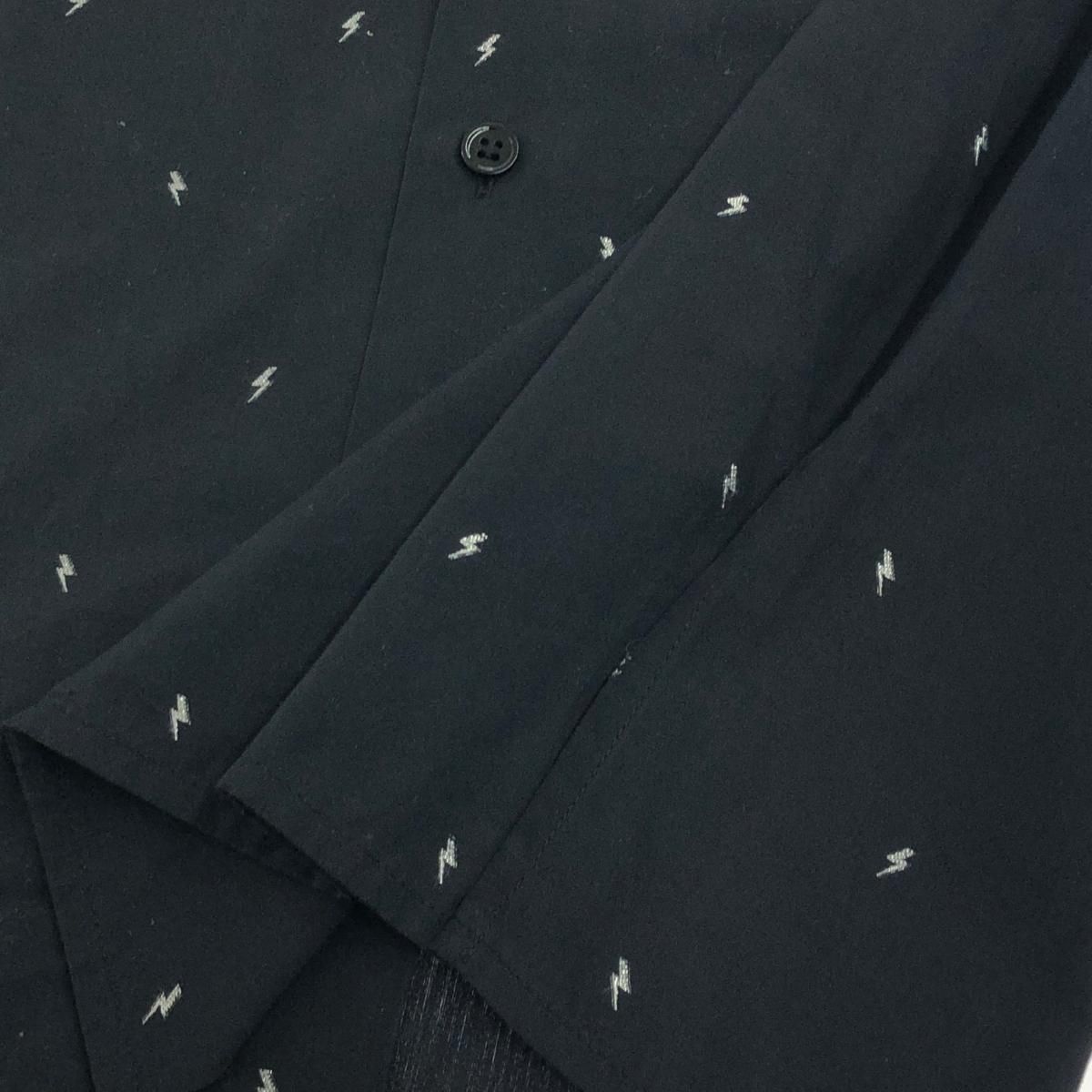 SAINT LAURENT PARIS サンローランパリ Lightning bolt print shirt ノースリーブシャツ サイズ36 552843 Y592U ブラック  レディース 　240001138088 SAINT LAURENT PARIS サンローランパリ Lightning bolt print shirt