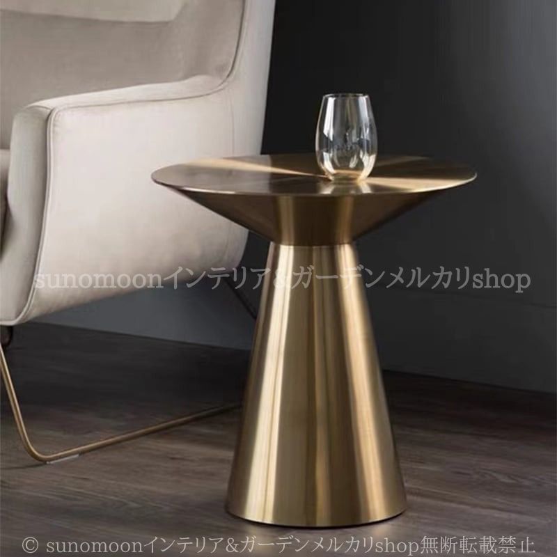 サイドテーブル スタイリッシュ シンプル おしゃれ かわいい ラグジュアリー インテリア 北欧 モダン ホテルライク コーヒーテーブル ゴールド