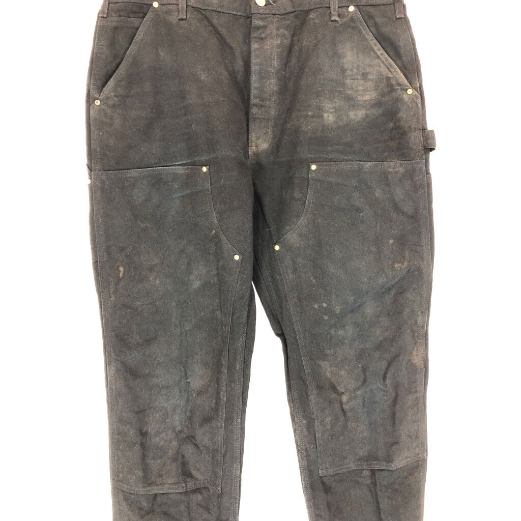 Carhartt カーハート ダブルニー　パンツ 黒　古着 Carhartt(カーハート) / ダブルニーペインターパンツ/34