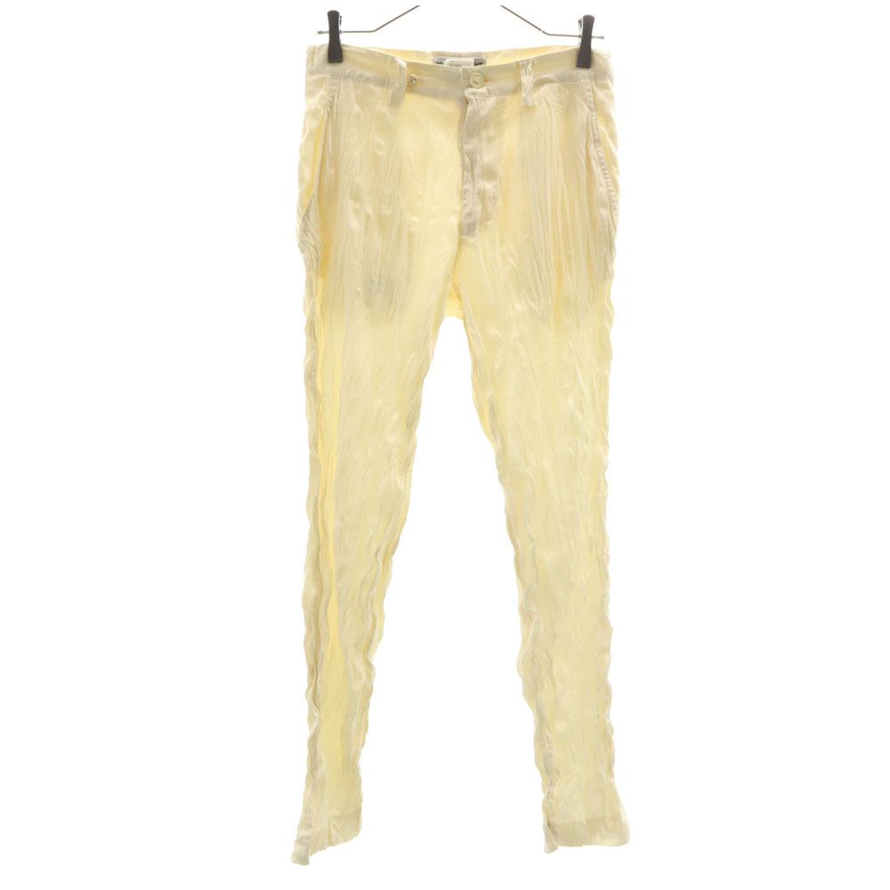 イッセイミヤケ 90s 日本製 オールド シワ加工 ロングパンツ M クリーム ISSEY MIYAKE レディース イッセイミヤケ 90s 日本製 オールド シワ加工 ロングパンツ M