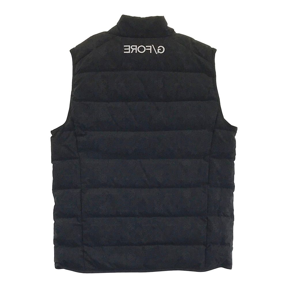 サイズ 4 G FORE ジーフォア ダウンベスト 総柄 ブラック系 240101422653 ゴルフウェア メンズ ストスト