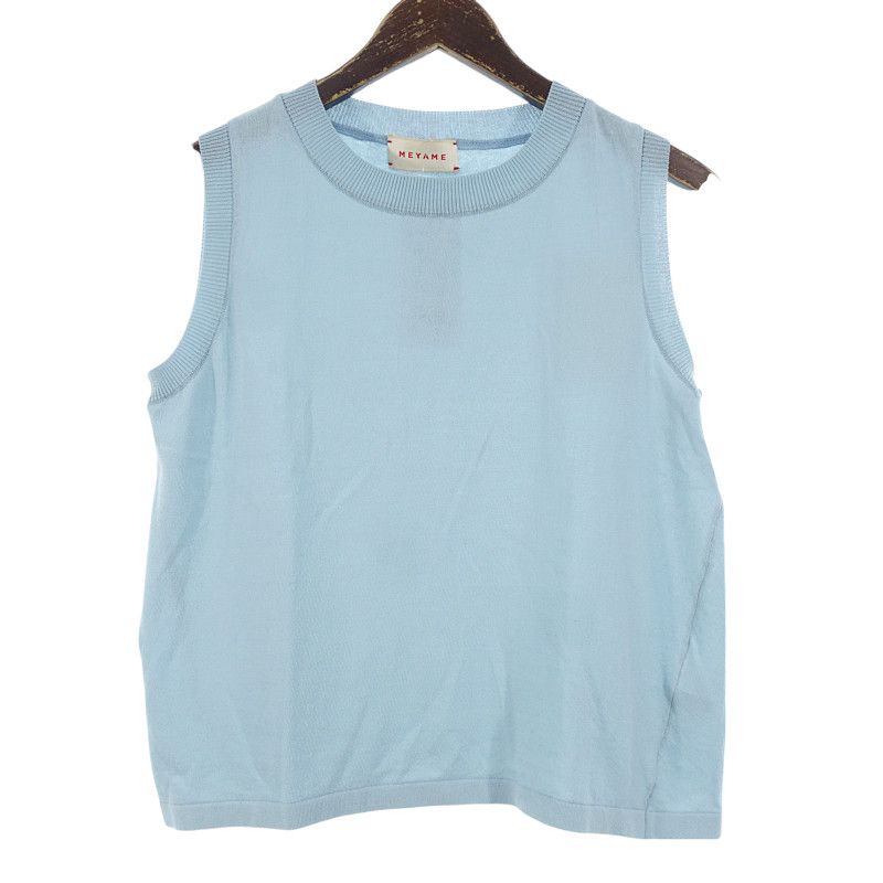 メヤメ/MEYAME COTTON KNIT SLEEVELESS ニット ノースリーブ