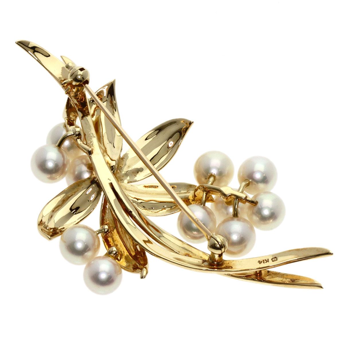 MIKIMOTO ミキモト フラワーモチーフ パール 真珠 ブローチ