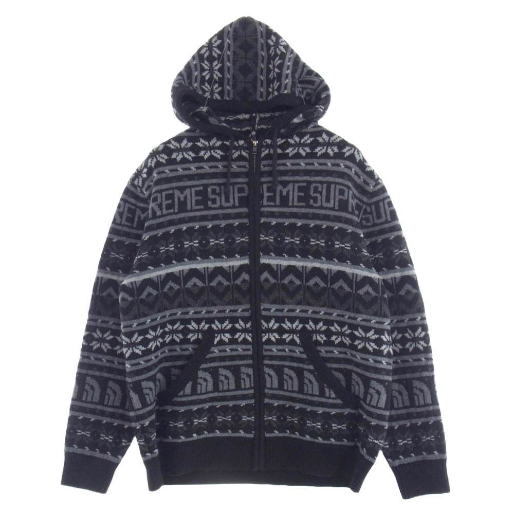Supreme シュプリーム 22AW The North Face Zip Up Hooded Sweater ノースフェイス ジップ アップ フーディー セーター L【中古】