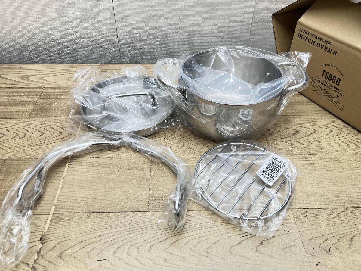 TSBBQ LIGHT STAINLESS DUTCH OVEN ライトステンレスダッチオーブン 6インチ 燕三条製 アウトドア IH対応 HRDEVELOPMENT_JP