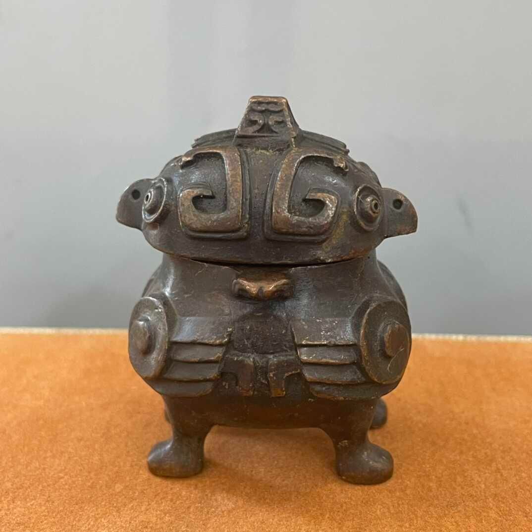 銅製 指鹿仙人 リビング 玄関 書斎お 茶台 開運 風水 招財 置物 工芸品 銅製 地蔵拝聴 茶台 家リビング 玄関 事務室 辟邪 開運 風水