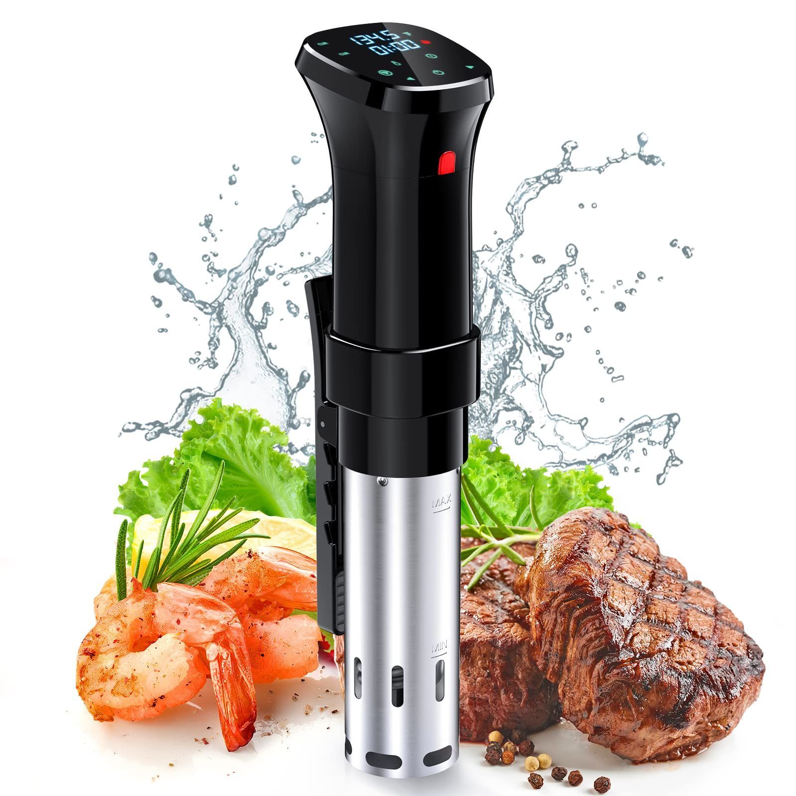 【新品】低音調理器 スロークッカー 真空調理器 防水 タイマー タッチパネル 新着商品】日本語取扱説明書 五重安心保護 温度設定 タイマー