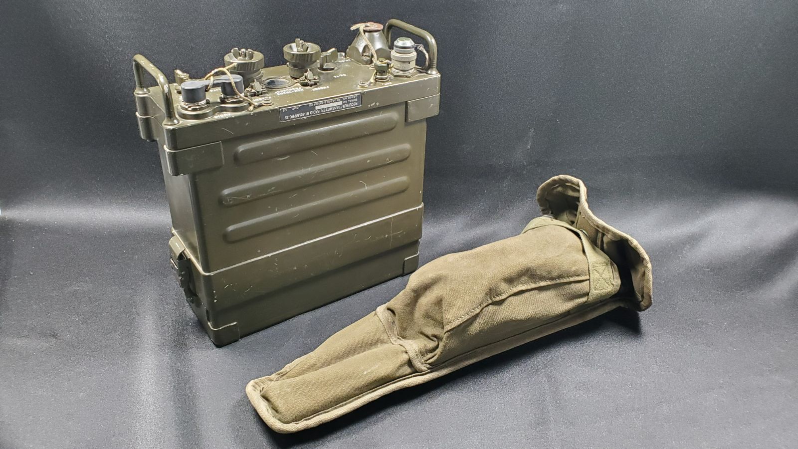 RT-505Ｂ|PRC-25 軍用 FM トランシ－バ－＆米軍無線機PRC25本体 アクセサリーセット ポーチ 受話器 アンテナ 無線機