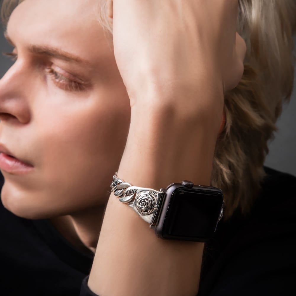 アップルウォッチバンド ローズ アルテミスクラシック シルバーアクセサリー ジュエリーブランド