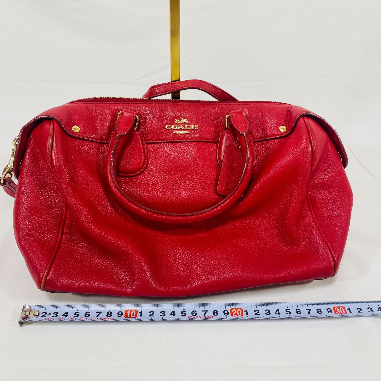 COACH コーチ 2wayショルダーバッグ ミニボストンバッグ レッド