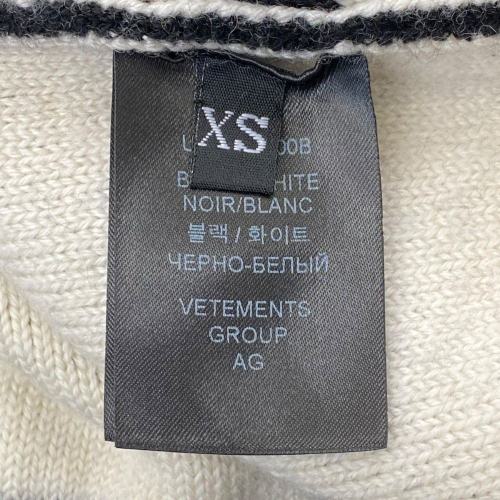 VETEMENTS GIANT LOGO JACQUARD OVERSIZED KNIT ニット XSサイズ