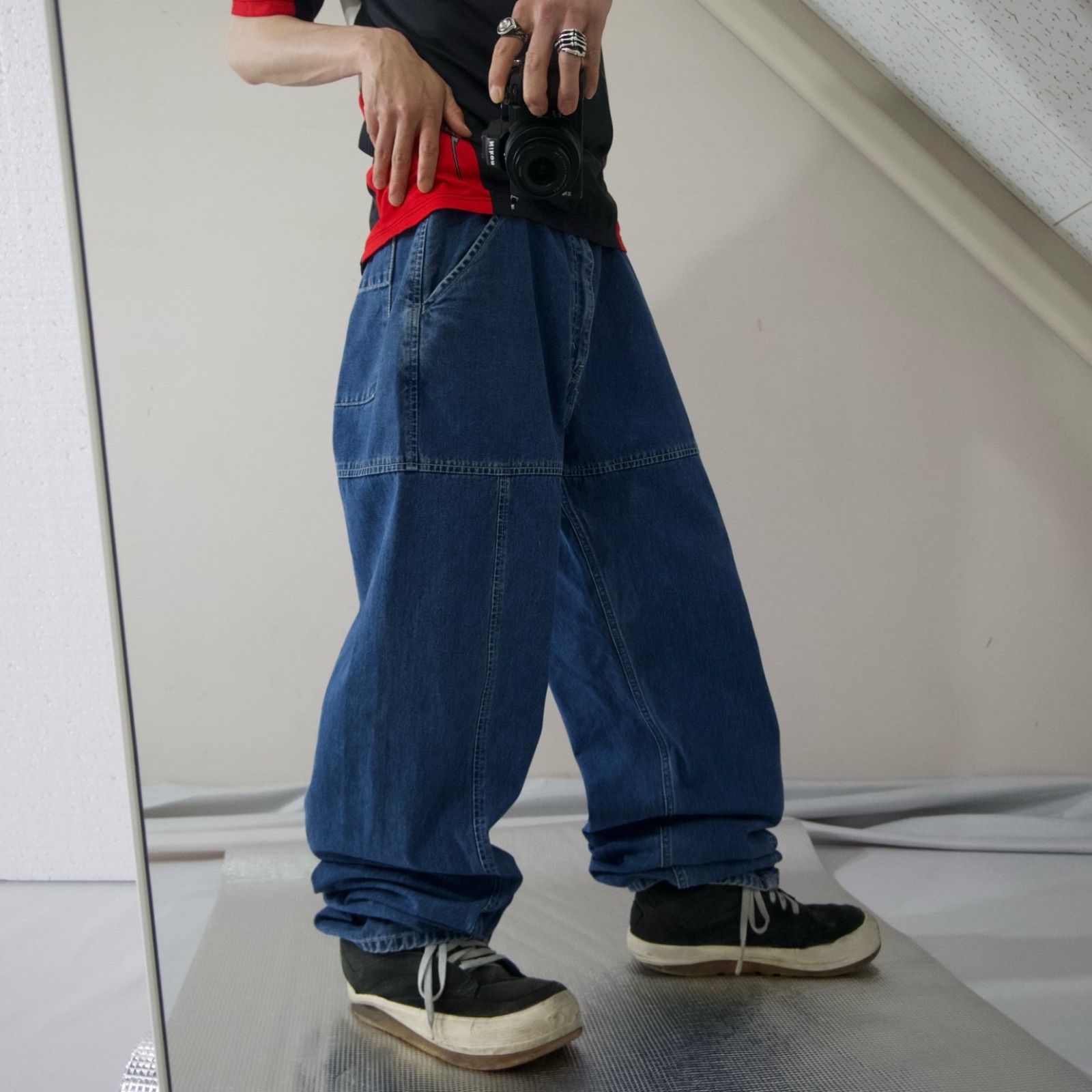 00s Levi's L2 Seam Switching Embroidery Cargo Baggy Denim