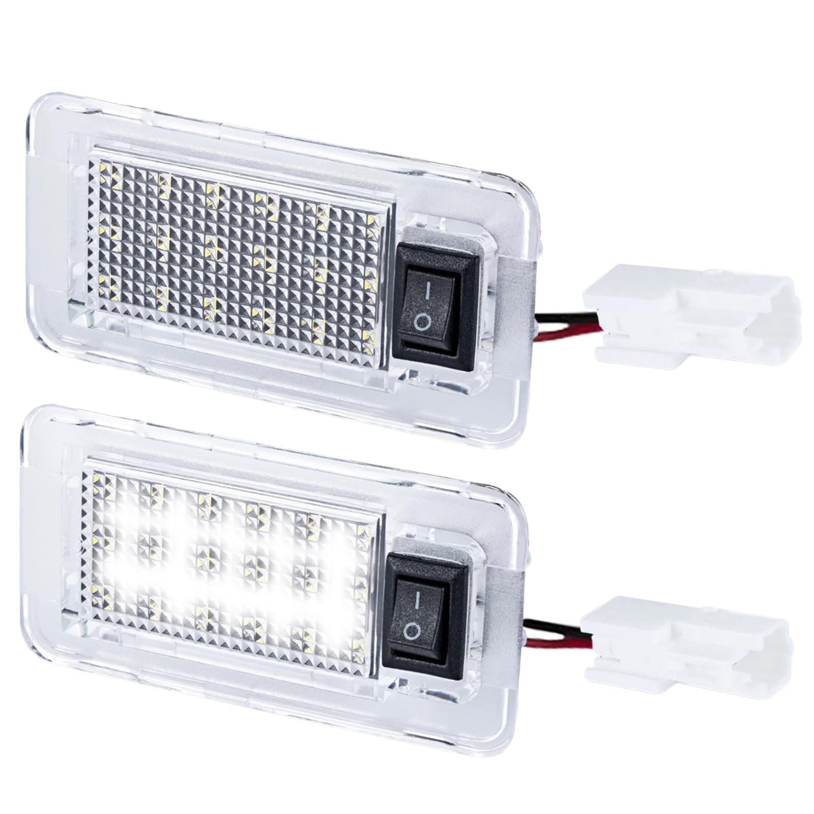 UP-BASE 汎用 LED ラゲッジランプ ルームランプ 車内灯 トランク ライト ランプ スイッチ付き 純正交換 パーツ トヨタ タイプB 2個 セット
