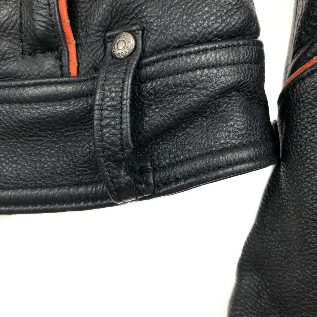 00年代 HARLEY DAVIDSON ハーレーダビッドソン レザー ライダースジャケット バイク モーターサイクル (メンズ M) 中古 古着 Q8382 00年代 HARLEY DAVIDSON ハーレーダビッドソン レザー ライダース
