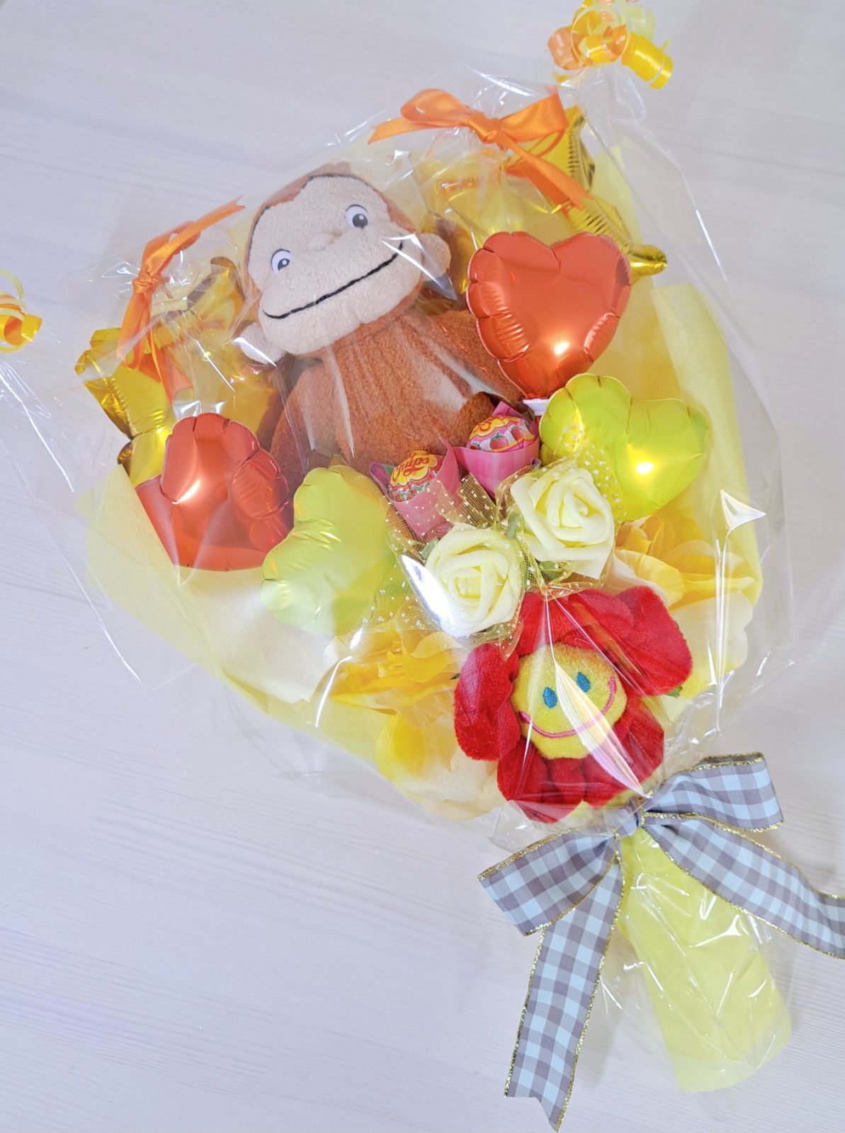 おさるのジョージ ぬいぐるみバルーンブーケ 誕生日ギフト - メルカリ