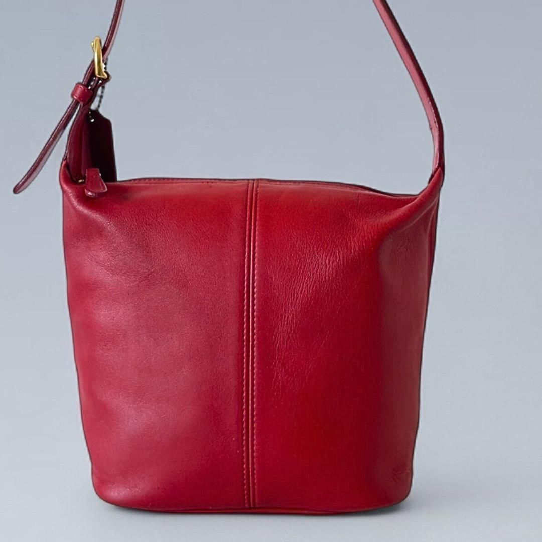 COACH オールドコーチ バケツ ワンショルダー 肩掛け トートバッグ 赤 COACH オールドコーチ バケツ ワンショルダー 肩掛け トート
