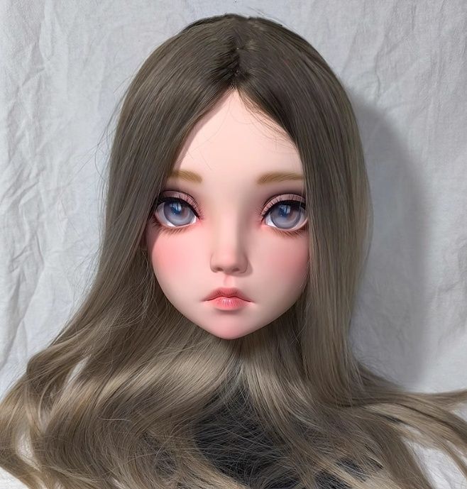 ハーフマスク 眼球付き カツラ付き NO.14 樹脂製 ヘッドロリータ ハーフマスク 眼球付き カツラ付き NO.14 樹脂製 ヘッドロリータ