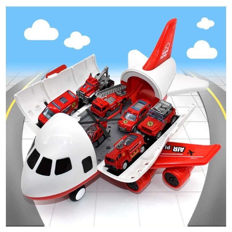 飛行機 おもちゃ 消防車 ミニカーセット 消防車トラック