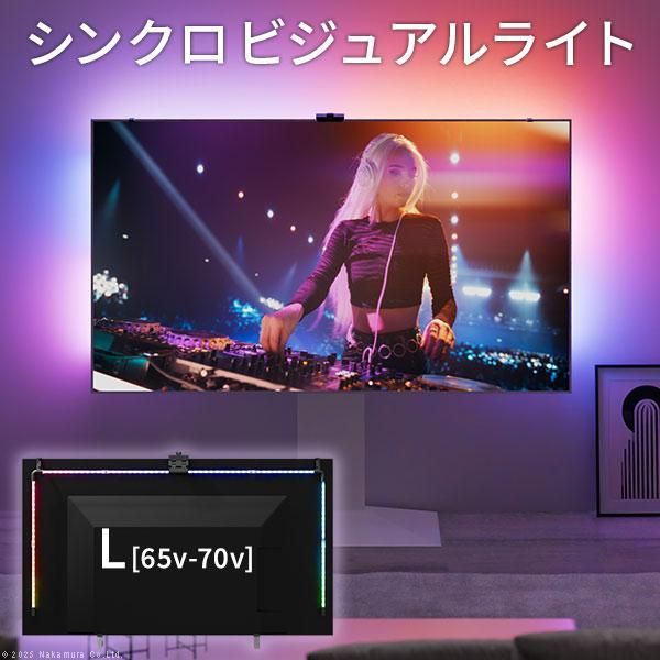 壁寄せテレビスタンド シンクロビジュアルライト Lサイズ LED間接照明