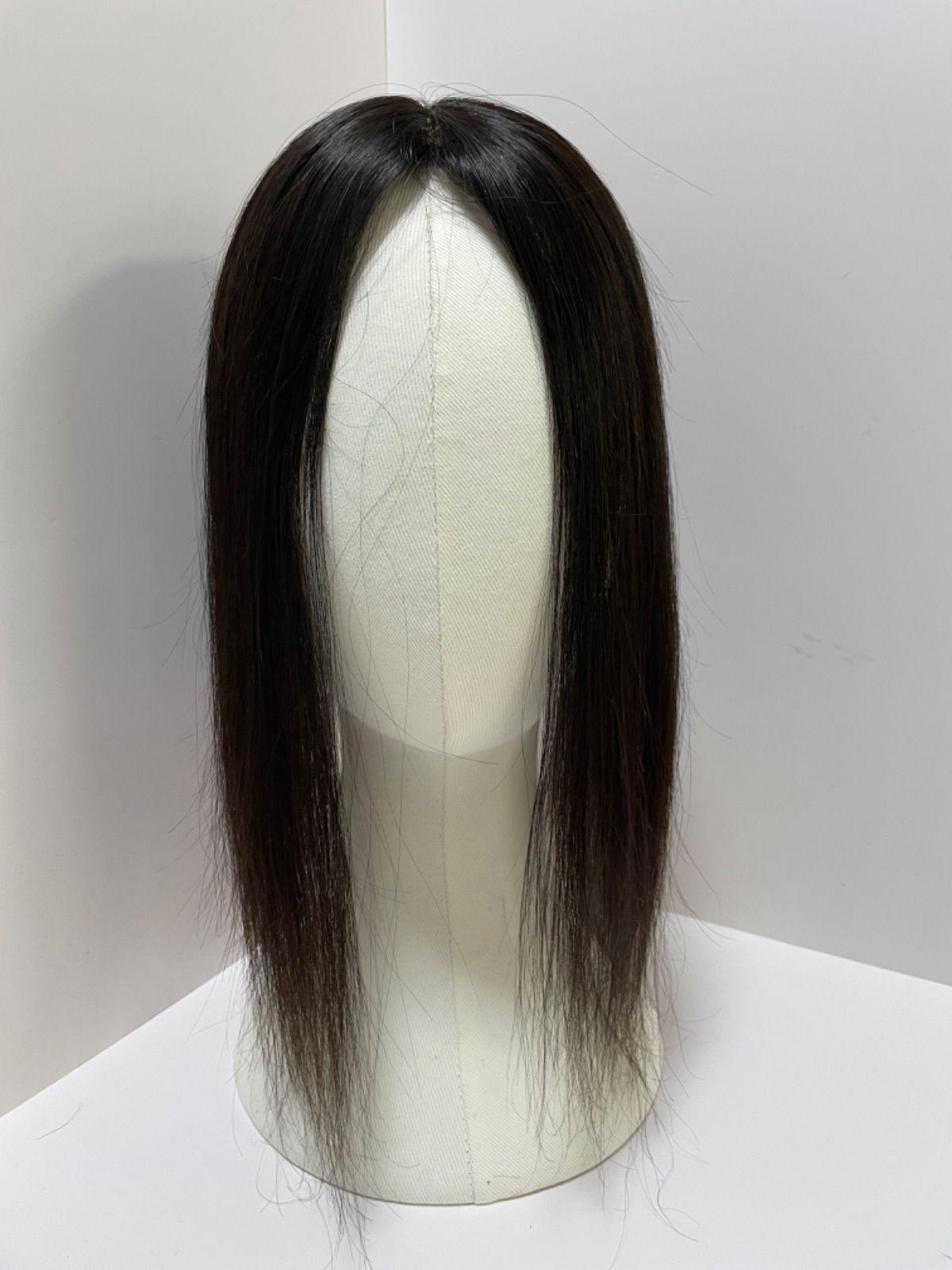 人毛 部分ウィッグ ヘアピース I型つむじ二重引き抜き超軽量 白髪隠し