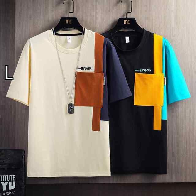 [L]春 コーデ メンズ 用 服 シンプル ファッション オシャレ 大人 かっこいい 紳士服 半袖 ポケット コットン シャツ 夏 カジュアル 通勤スタイル 重ね着コーデ ゆったりシルエット さらっと着 普段使い