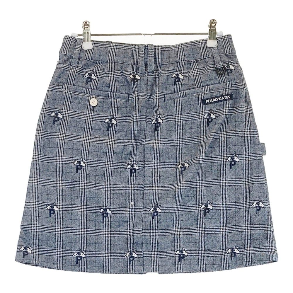 美品【PEARLY GATES×SNOOPY】グレンチェック ゴルフスカート 1