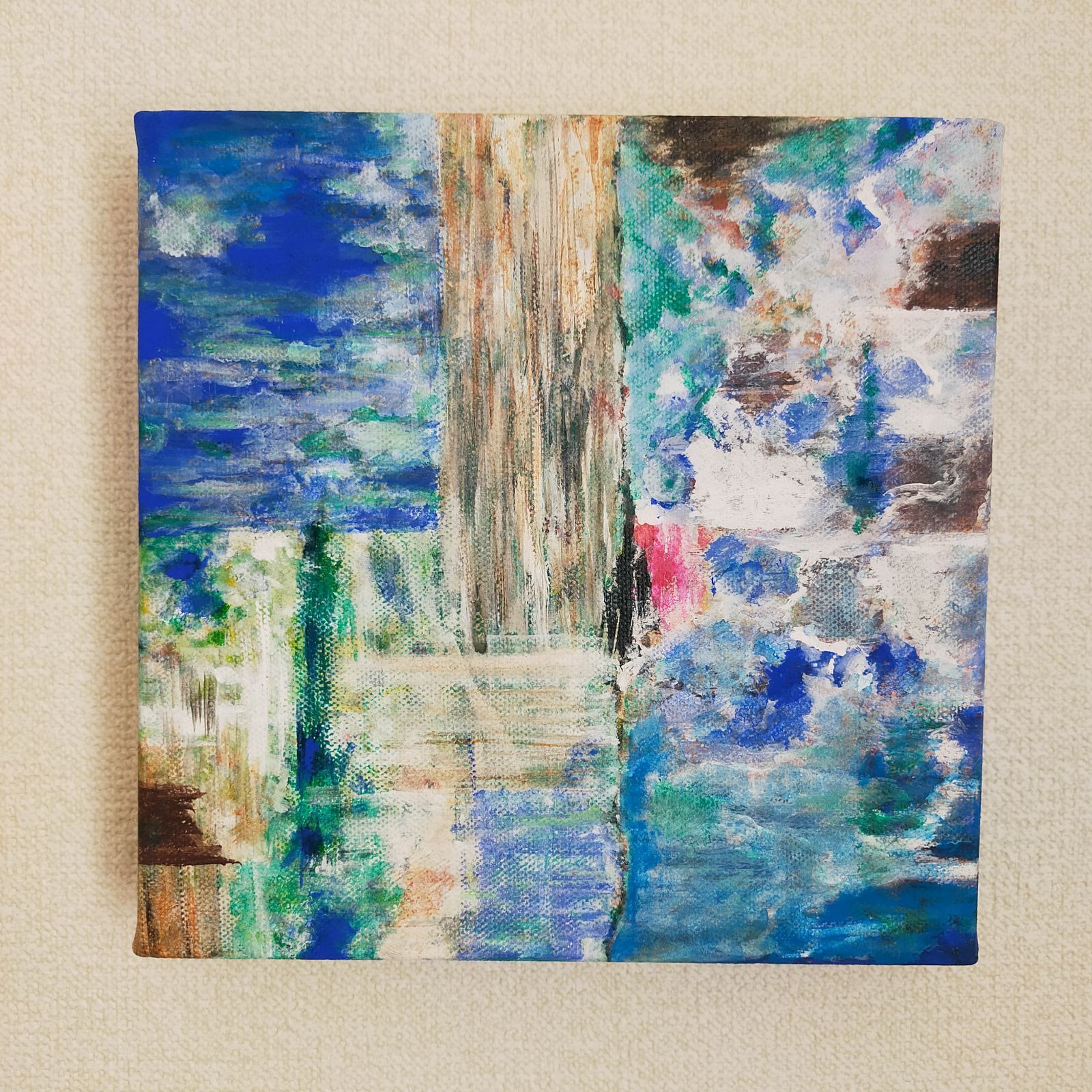【受注生産品】 ちょうどいい真四角サイズ 20cm×20cm キャンバス／アクリル画 絵画