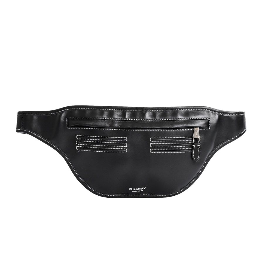 BURBERRY ボディバッグ クロスボディ ウエストポーチ ロゴ 黒 BURBERRY