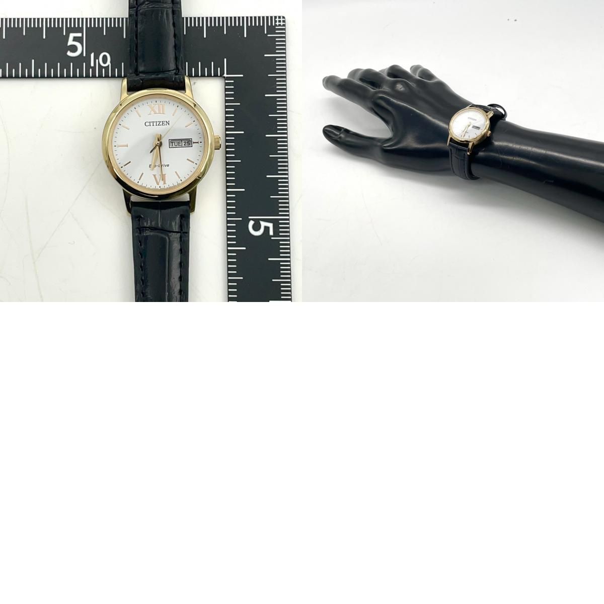 稼働品/美品】シチズン エコドライブ レディース 腕時計 E001-S107296 