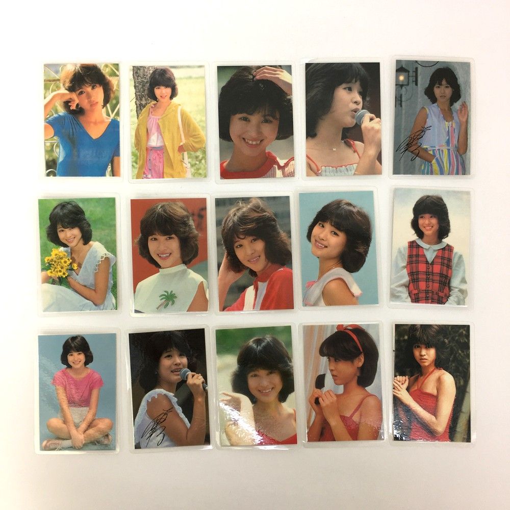 サンミュージック 松田聖子 ラミネートカード ブロマイド 15枚まとめ 長期保管品