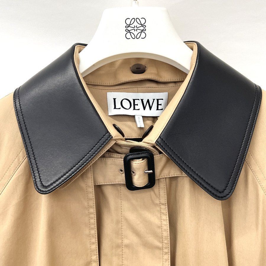 ロエベ LOEWE トレンチコート ダブルレイヤー コットン/シルク サイズ