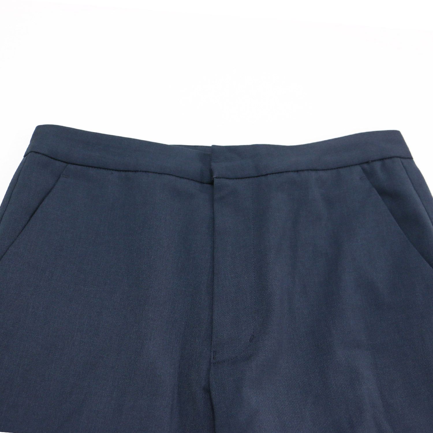 IENA LA BOUCLE イエナ ラ ブークル パンツ ネイビー 紺 サイズ:34 XS / ストレッチ ツイル スラックス / パンツ センタープレス フレア ストレート / ボトムス ズボン / 日本製【レディース】【中古】【K4484】 IENA LA BOUCLE イエナ ラ ブークル パンツ ネイビー 紺 サイズ:34 XS