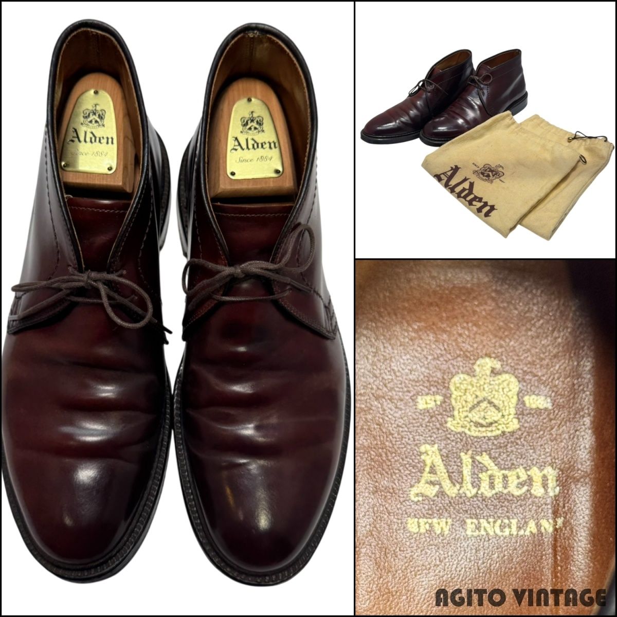 ALDEN オールデン 1339 コードバンチャッカブーツ US8D バー