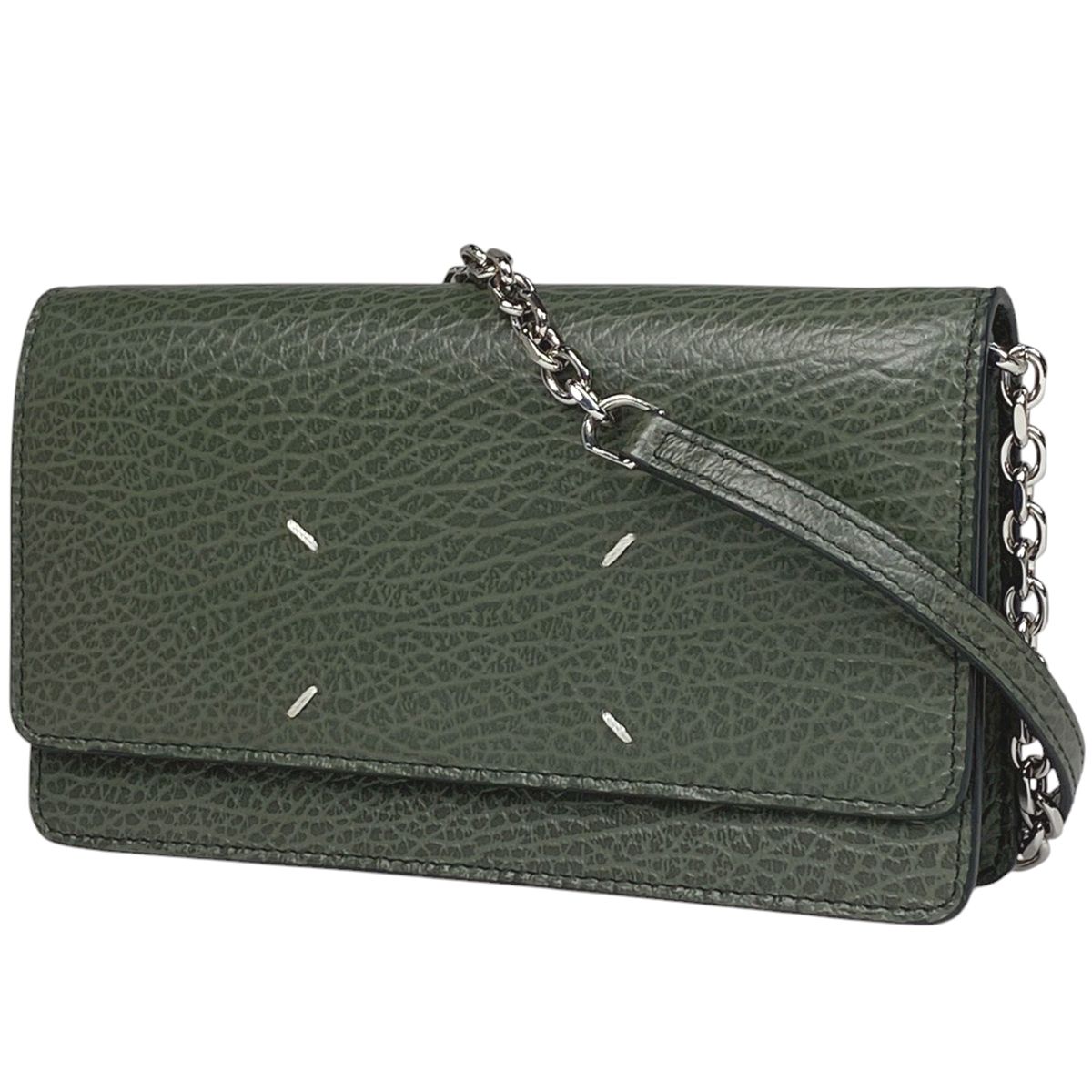 メゾン マルジェラ Maison Margiela レザー チェーン ウォレット 斜め  