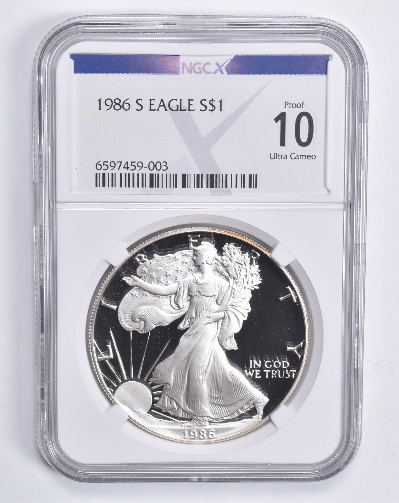 プルーフ10 1986S アメリカンシルバーイーグル $1 NGC X