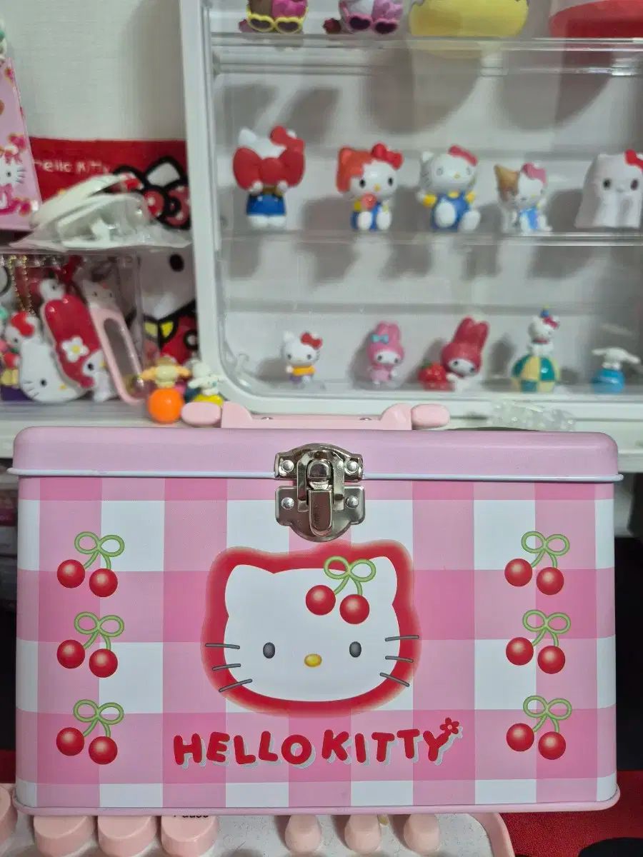 サンリオ レトロ チェリーキティ キティ 製鉄 収納ボックス 物入れ 収納ケース