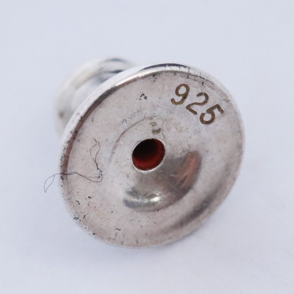 未使用級 FENDI フェンディ FFピアス メンズ 片耳 クリスタル シルバー